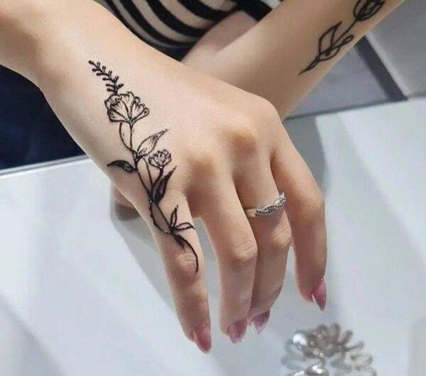 عکس حنای ساده دخترانه