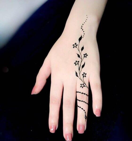عکس حنای ساده دخترانه