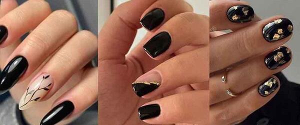 عکس ژلیش ناخن طبیعی مشکی