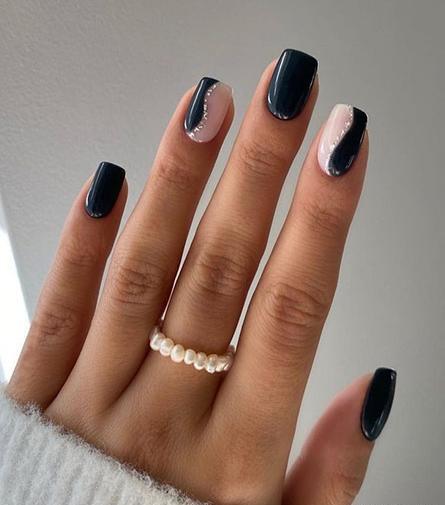 عکس ژلیش ناخن طبیعی مشکی