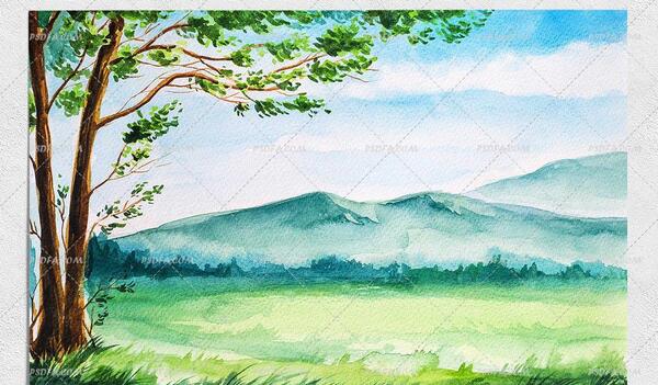 عکس طبیعت آبرنگی
