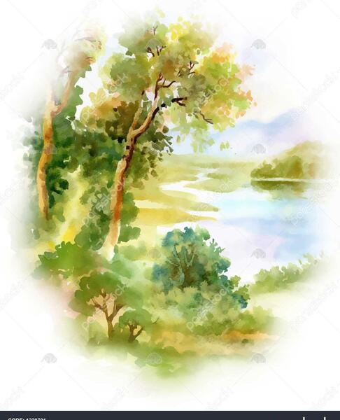 عکس آبرنگ طبیعت