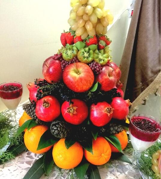 عکس میوه آرایی ساده شب یلدا