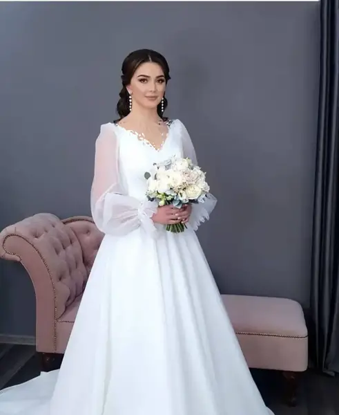 عکس لباس عروس ساده و شیک اروپایی