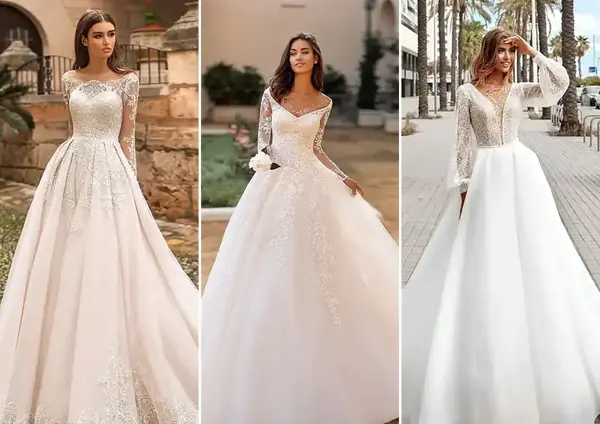 عکس لباس عروس ساده و شیک اروپایی