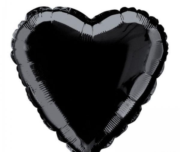 عکس قلب ساده مشکی