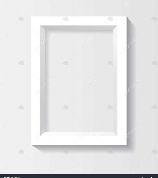 قاب عکس ساده دور سفید