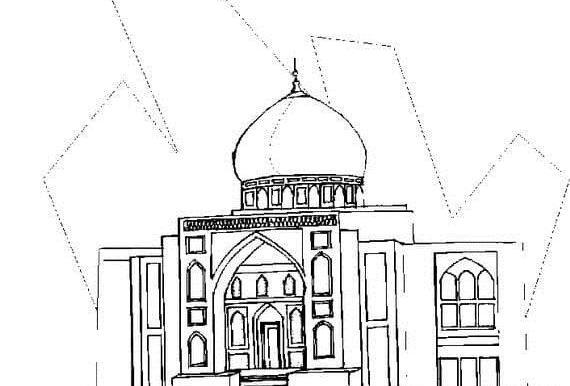عکس مسجد ساده کودکانه