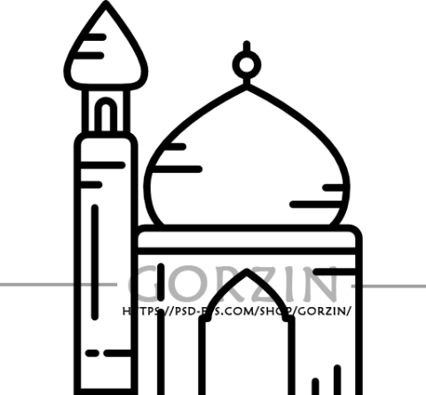 عکس مسجد ساده کودکانه