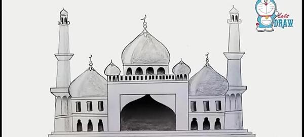 عکس مسجد ساده کودکانه