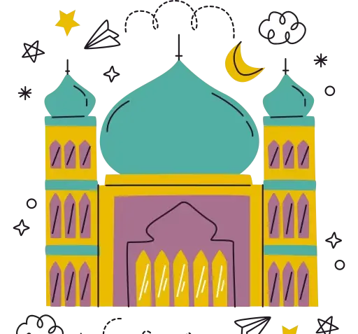 عکس مسجد ساده کودکانه