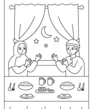 عکس نقاشی ساده ماه رمضان