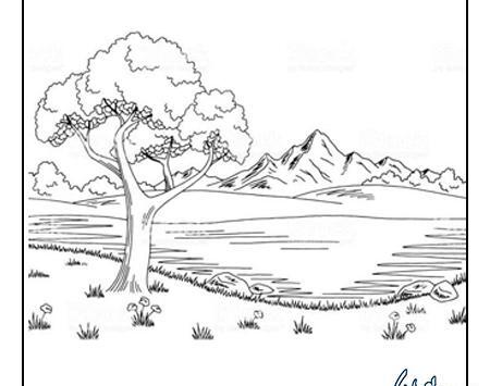 عکس نقاشی ساده با موضوع طبیعت