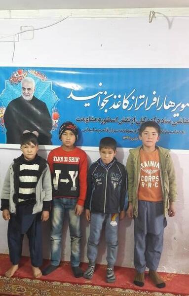 عکس نقاشی سردار سلیمانی ساده کودکانه