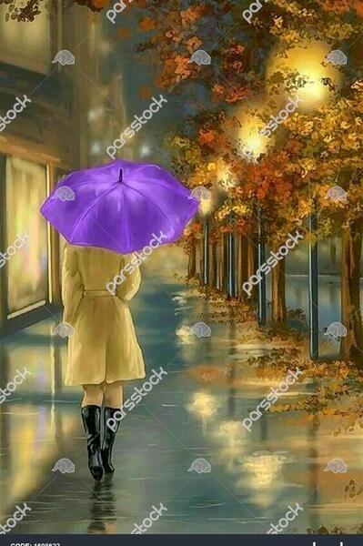 عکس شب بارانی پاییزی