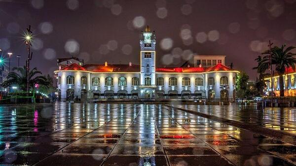 عکس شب شهرداری رشت