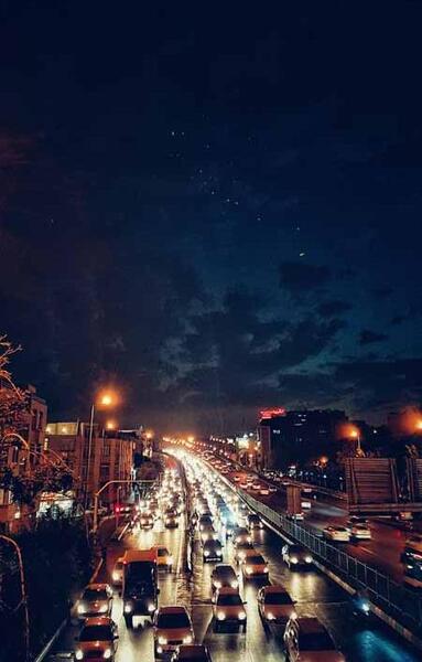 عکس شب شهر بزرگ