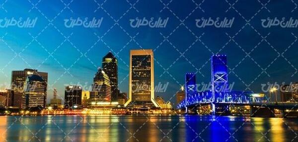 عکس شب شهر بزرگ