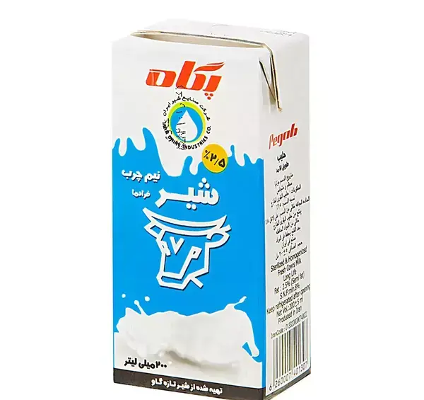 عکس شیر پاکتی پگاه