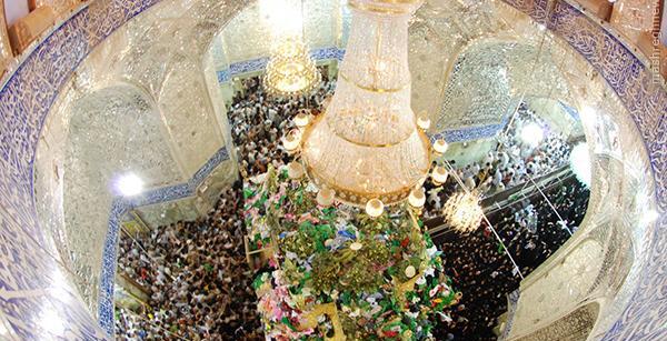 عکس داخل ضریح شش گوشه امام حسین