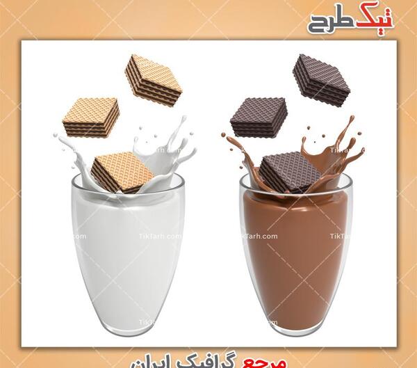 عکس شیر و شکلات