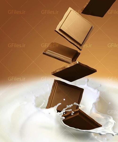عکس شیر و شکلات