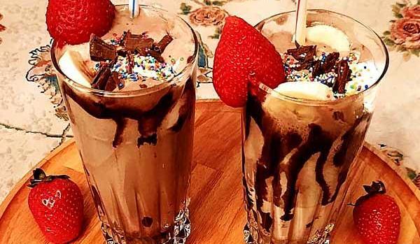 عکس شیر موز شکلاتی