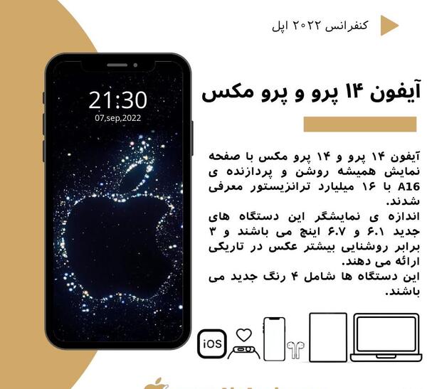 عکس صفحه گوشی ایفون۱۴