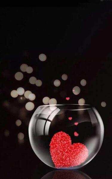 عکس صفحه گوشی قلب مشکی