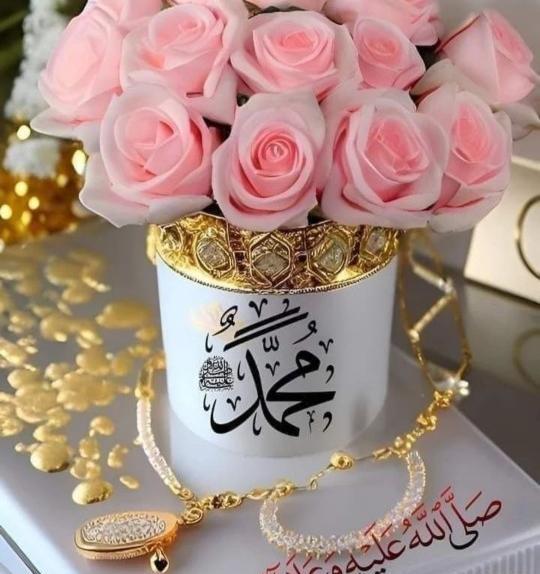 عکس صلوات با گل محمدی