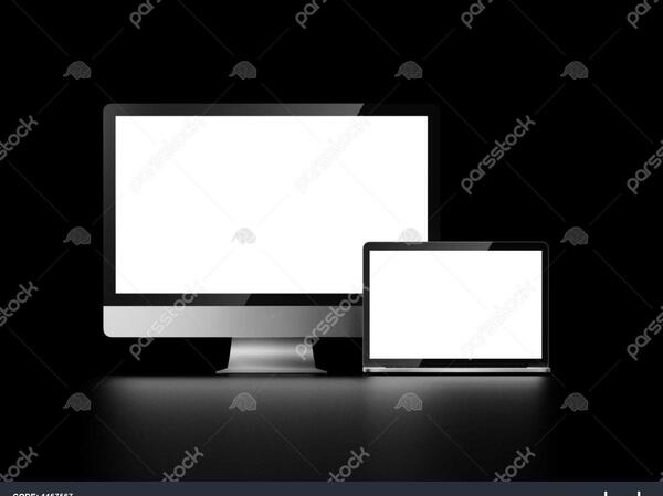 عکس صفحه نمایش سیاه و سفید