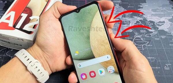 چگونه از صفحه گوشی سامسونگ a12 عکس بگیریم