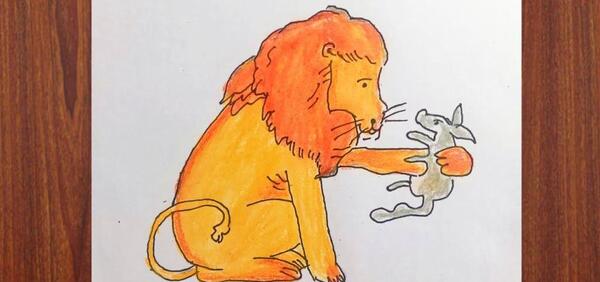 عکس نقاشی شیر موش