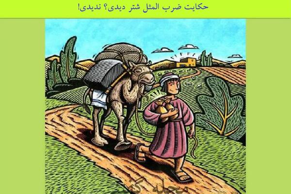 عکس ضرب المثل شتر در خواب بیند پنبه دانه
