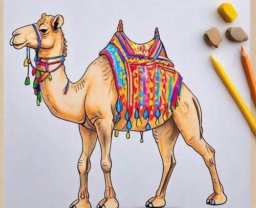 عکس شتر برای نقاشی کودکان