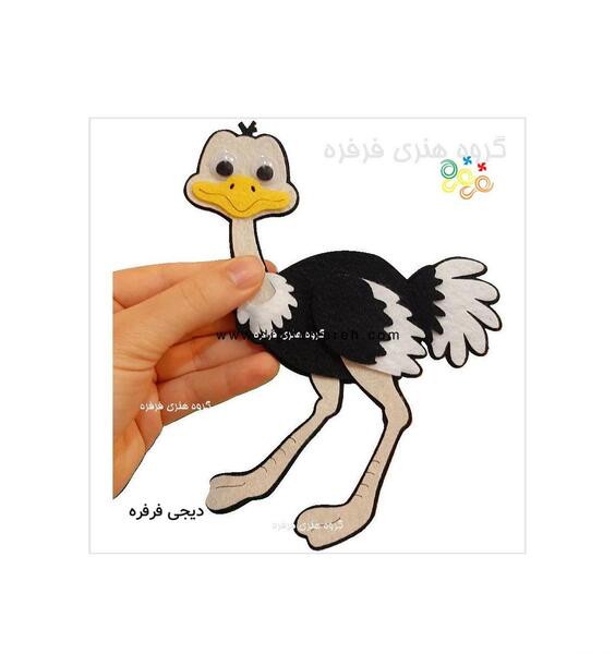 عکس شتر مرغ نقاشی