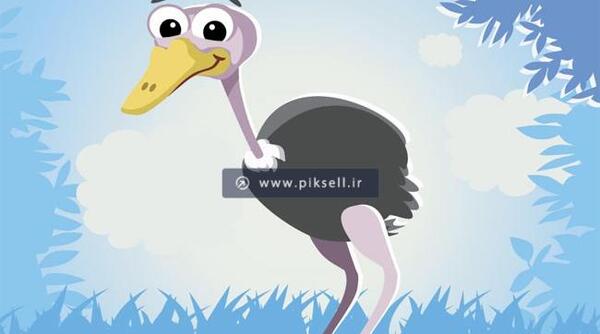 عکس انیمیشن شتر مرغ