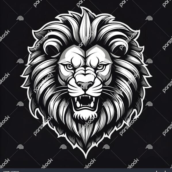 عکس شیر وحشی نقاشی
