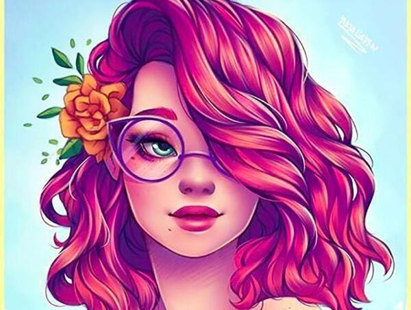 عکس دختر فانتزی شاد بدون متن
