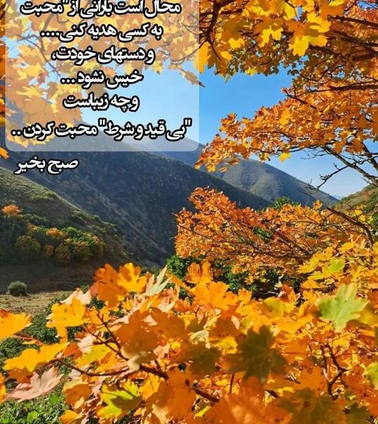 عکس صبح بخیر زیبا پاییزی