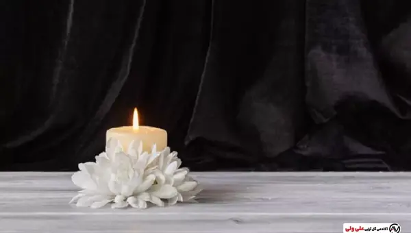 غمگین عکس گل رز مشکی با شمع