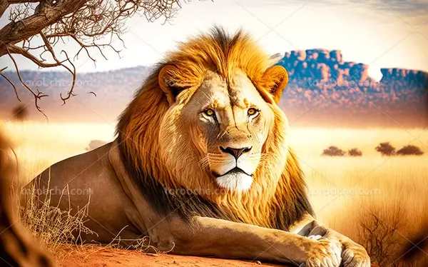 عکس شیر نر جوان