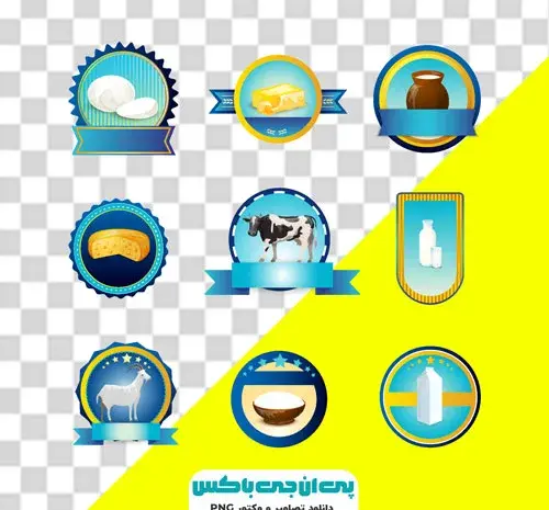 عکس کارتونی شیر و لبنیات