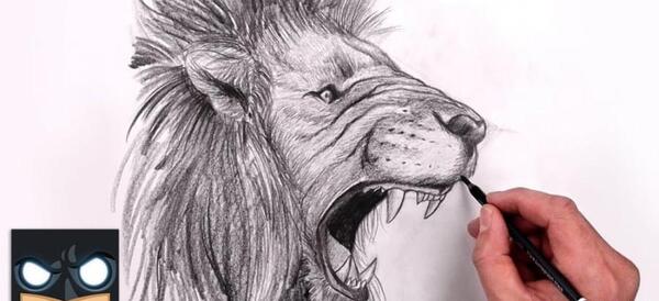 عکس شیر نقاشی و طراحی