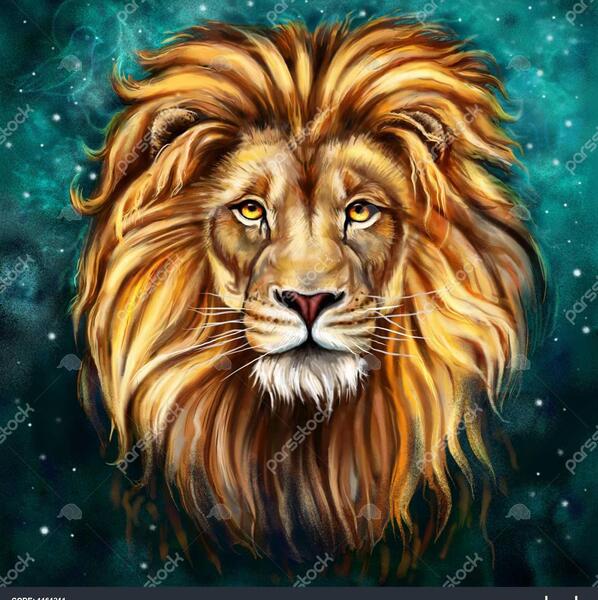 عکس نقاشی شیر خوابیده