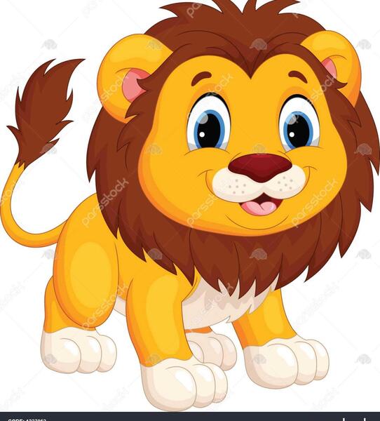 عکس حیوان شیر کارتونی