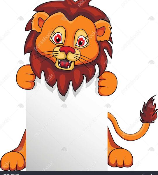 عکس حیوان شیر کارتونی