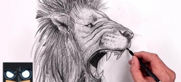عکس حیوان شیر نقاشی