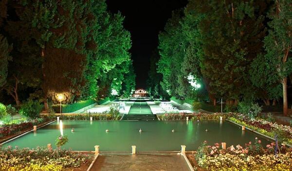 عکس شب باغ