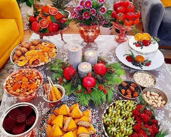 عکس سفره شب یلدا خیلی ساده